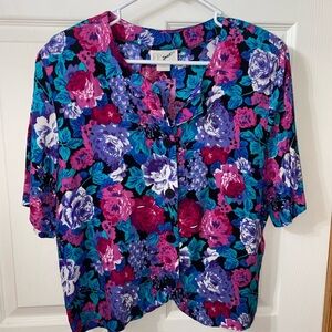 Vintage 1980’s Floral Blouse